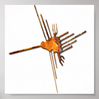 Póster Nazca Hummingbird rust poster
