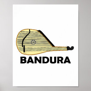 Póster Ndura - Instrumento ucraniano Kobza Ucrania Música