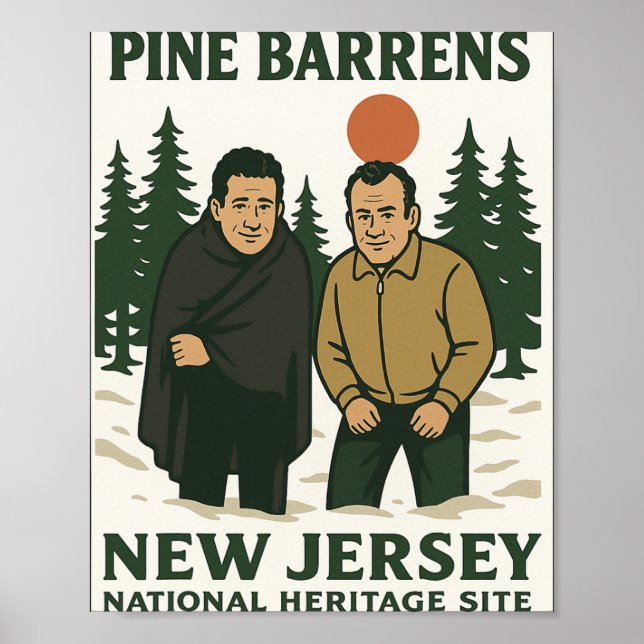 Póster Ne Barrens New Jersey Graphic Design  (Frente)