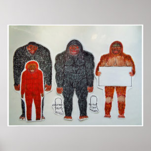 Póster Neanderthal y 3 amigos,