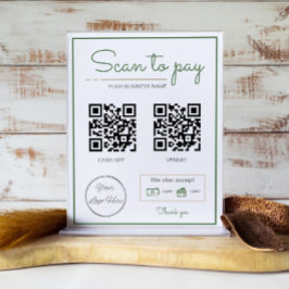 Póster Neatral sage green 2 QR códigos exploración de neg