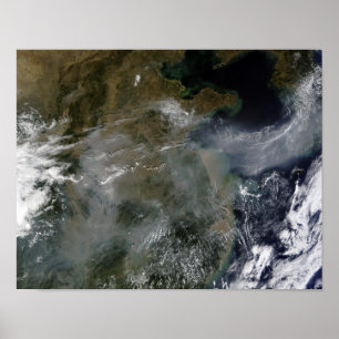 Póster Neblina a través del llano de China del norte