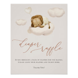 Póster Nebra león Nube Balón Diaper Raffle