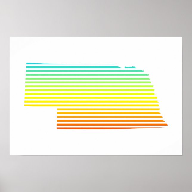 Póster nebraska chill fade (Frente)