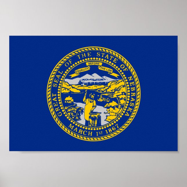 Póster Nebraska Flag (Frente)