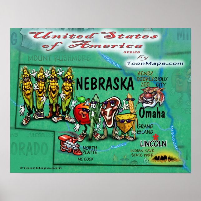 Póster Nebraska USA (Frente)