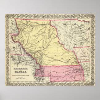 Póster Nebraska Y Kanzas