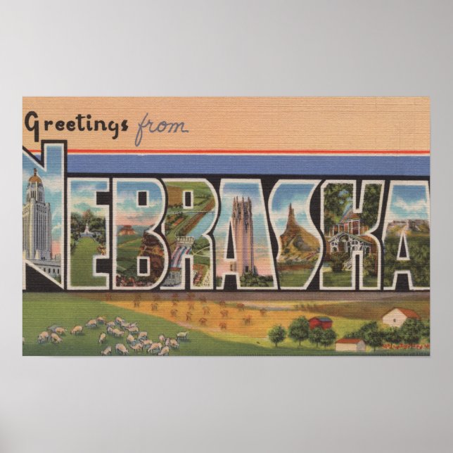 Póster NebraskaEscenas de letras grandesNebraska (Frente)
