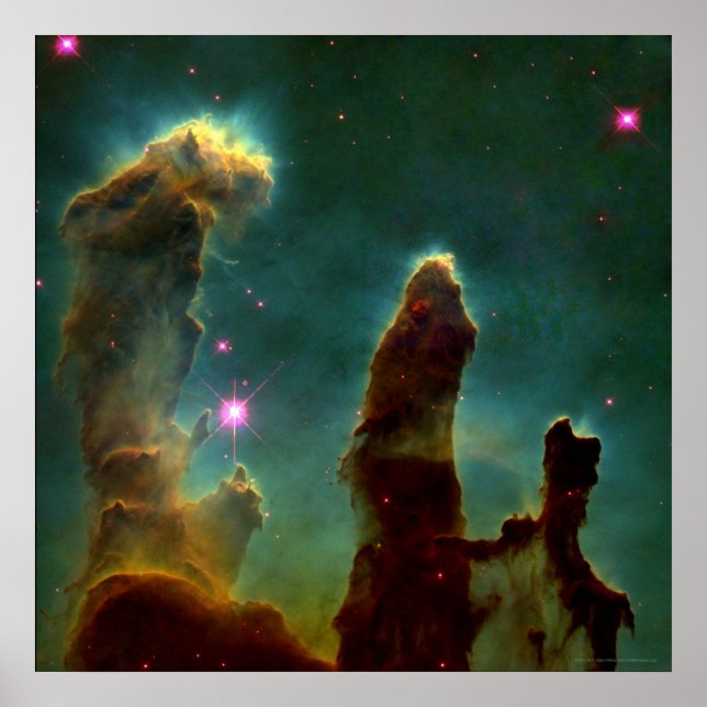 Póster Nebulosa Águila 24x24 (16x16) (Frente)