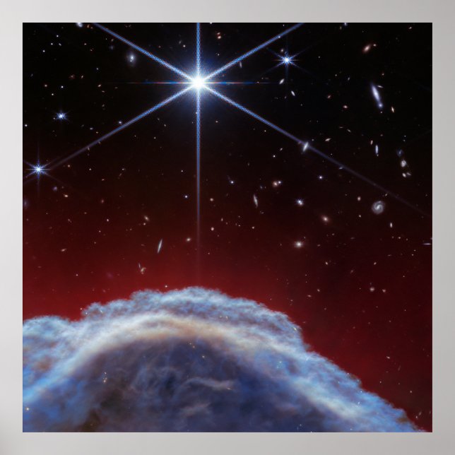 Póster Nebulosa Cabeza de Caballo (imagen de NIRCam) (Frente)