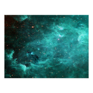 Póster Nebulosa de América del Norte Turquesa