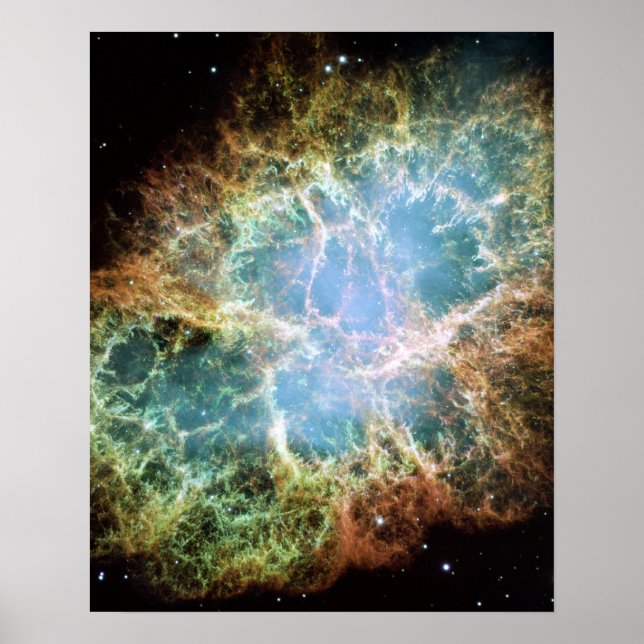 Póster Nebulosa de cangrejo verde azulada (Frente)