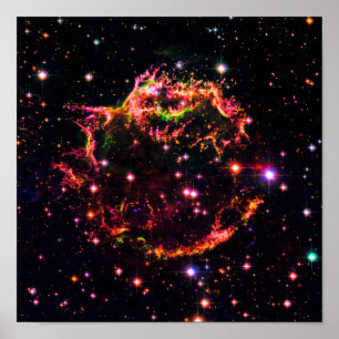 Póster Nebulosa de Cassiopeia A Resto de Supernova Foto E