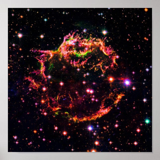 Póster Nebulosa de Cassiopeia A Resto de Supernova Foto E (Frente)
