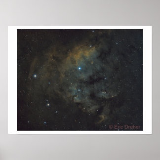 Póster Nebulosa de cráneo flamante - NGC 7822 - Eric Dreh