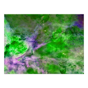Póster Nebulosa de Eta Carinae Verde Mejorado