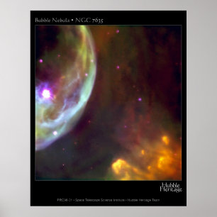 Póster Nebulosa de la burbuja - telescopio de NGC 7635
