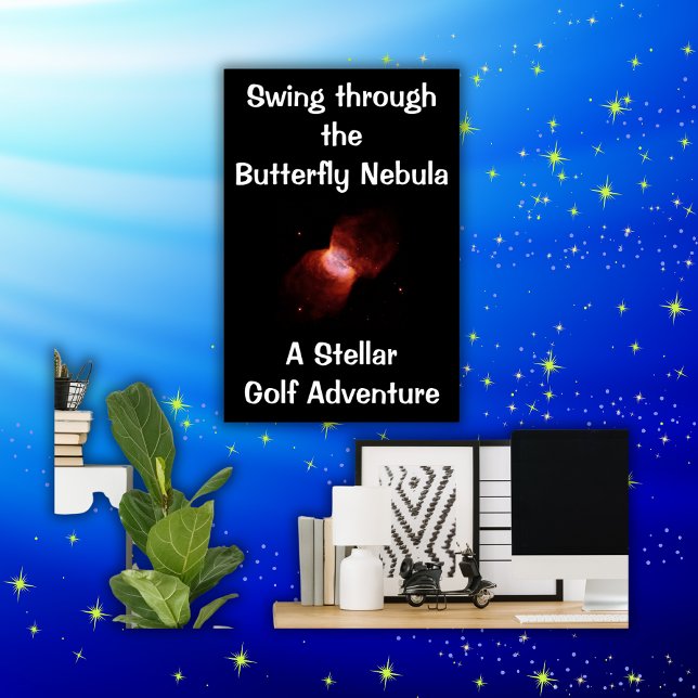 Póster Nebulosa de mariposa monogramada - Naranja rosa | (Subido por el creador)