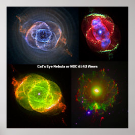 Póster Nebulosa de ojos de gato o NGC 6543 vistas, ZGOS