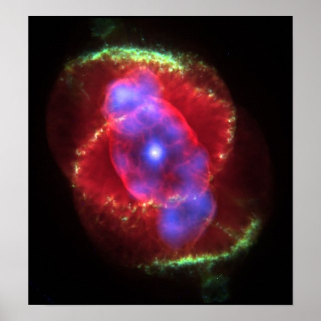 Póster Nebulosa de ojos de gato resplandeciente (Frente)