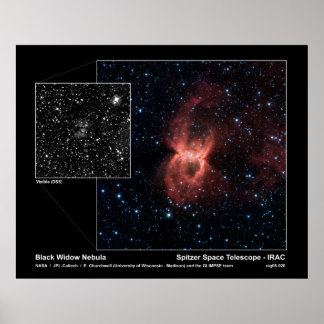 Póster Nebulosa de viuda negra - Telescopio espacial Spit
