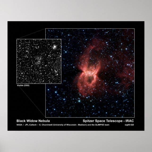 Póster Nebulosa de viuda negra - Telescopio espacial Spit (Frente)