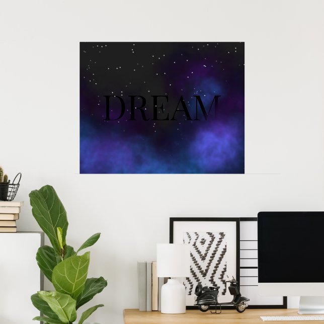 Póster Nebulosa del espacio de sueños (Oficina en casa)