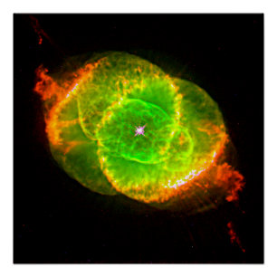 Póster Nebulosa del Ojo de Gato NGC 6543 Estrella Moribun