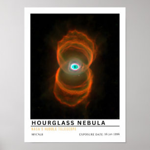 Póster Nebulosa del reloj de arena Educación espacial