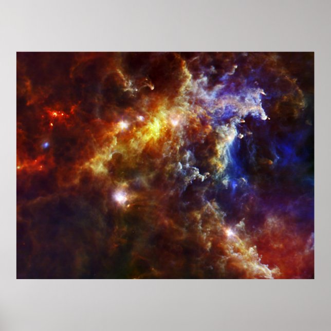 Póster Nebulosa estelar en rosette (Frente)