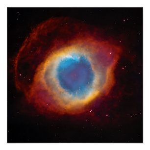 Póster Nebulosa Hélice o vista de NGC 7293 con HST