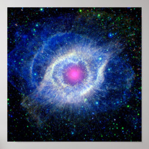 Póster Nebulosa Hélix Ojo de Dios Foto Espacial Ultraviol