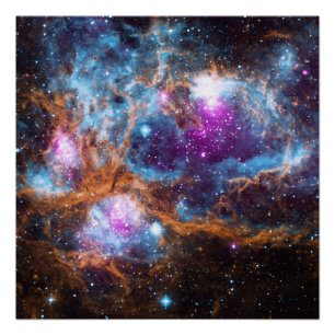 Póster Nebulosa Langosta - Paisaje Invernal Cósmico