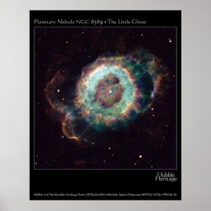 Póster Nebulosa NGC 6369 el pequeño telescopio de Hubble