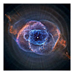 Póster Nebulosa Ojo de Gato (NGC 6543) Burbuja Esférica