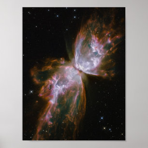 Póster Nebulosa planetaria con forma de mariposa