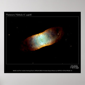 Póster Nebulosa planetaria IC 4406 Telescopio Hubble