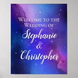 Póster Nebulosa púrpura Boda del espacio ultraterrestre d