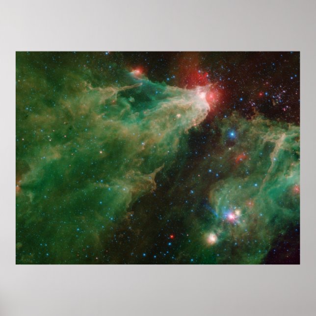 Póster Nebulosa verde Cepheus B y C (Frente)