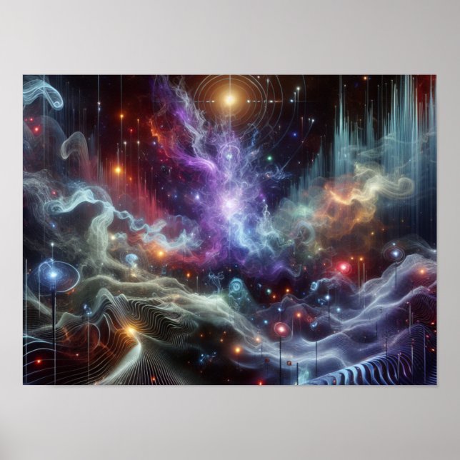 Póster Nebulous Space Signals Sci-fi Space Poster (Frente)