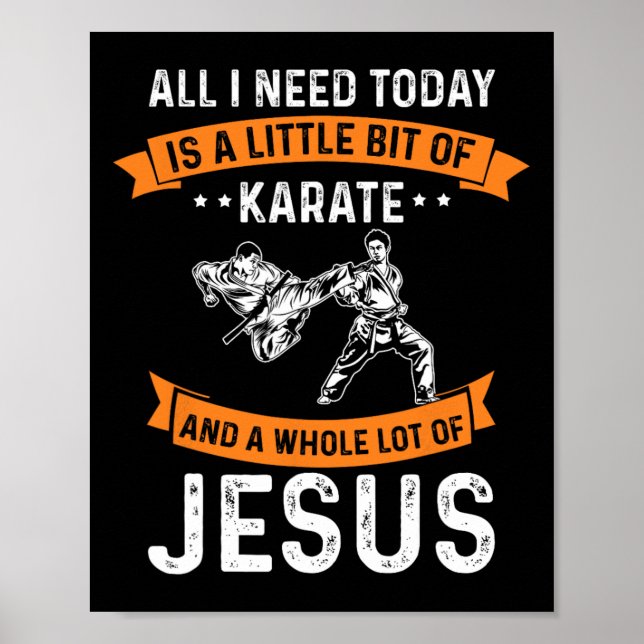 Póster Necesidad de Karate Jesús Dios Cristiano Amar a lo (Frente)