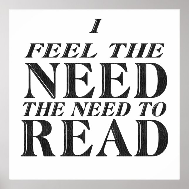 Póster Necesidad de leer (Frente)