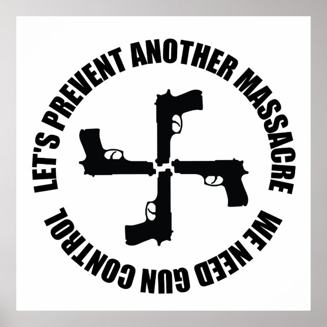 Póster Necesitamos Control De Armas (Frente)