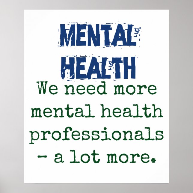 Póster Necesitamos más profesionales de la salud mental - (Frente)