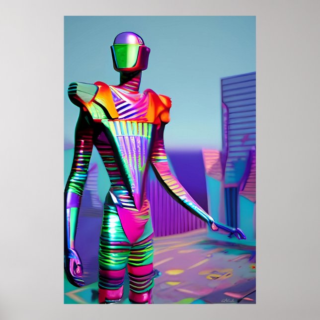 Póster Necesitamos un robot de ciencia ficción Ken Gage (Frente)