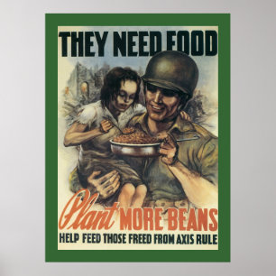 Póster Necesitan comida