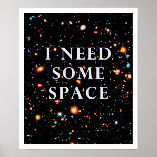 Póster Necesito algo de espacio