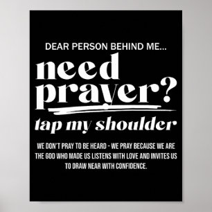 Póster Necesito Oración Toca Mi Hombro Hombres Mujeres Cr