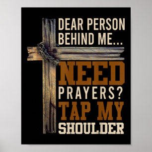 Póster Necesito Oración Toca Mi Hombro Hombres Mujeres Cr