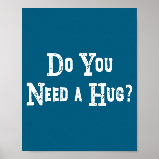 Póster Necesito un abrazo (Frente)